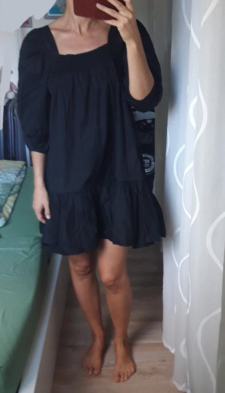 Mini čierne šaty, h&m,s