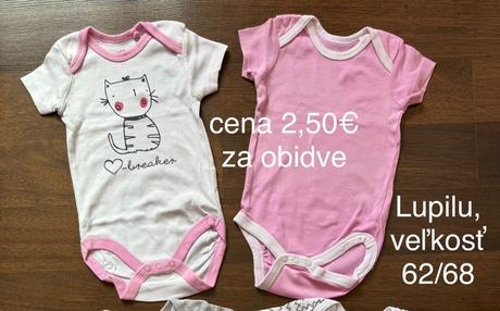 Dievčenské body krátky rukáv, lupilu,68