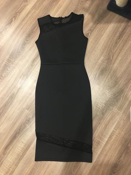 Čierne bandažové šaty, xs