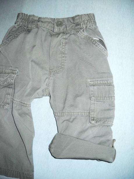 Khaki gate - roll up štýl, mothercare,80