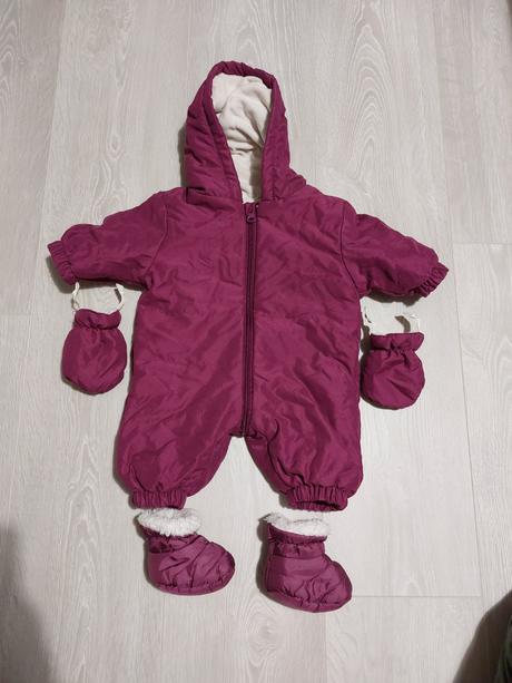 Fialova kombinéza + topanocky, lupilu,50