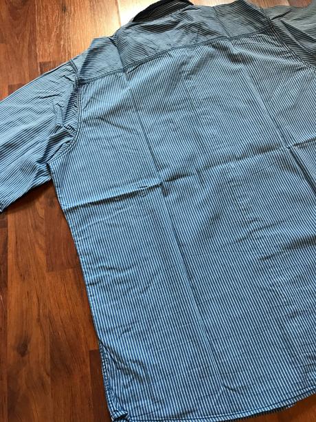 Pásikavá modrá pánska košeľa, xl