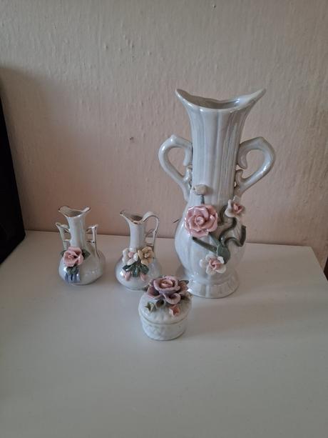 Váza dóza porcelán nádoba dekorácia ako nové, 