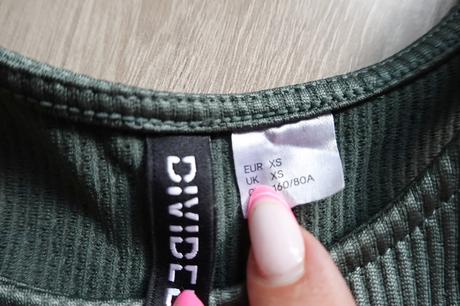 Rebrované šaty h&m divided, h&m,xs