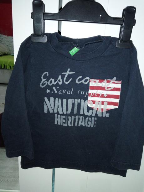 Tričko dlhý rukáv 92, benetton,92