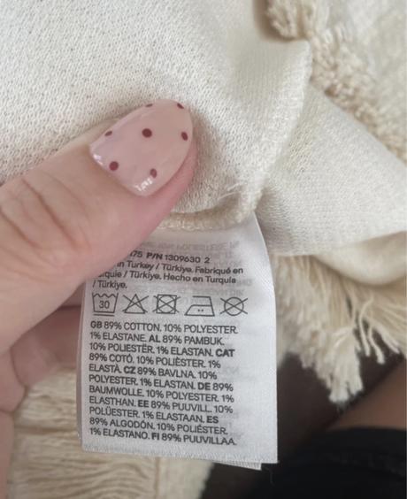 Kremove saty z upletu bukle h&m, h&m,l
