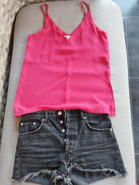 Cyklamen tielko, h&m,m