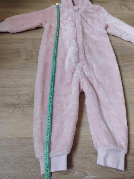 Rozkošný huňatý ružový overal s kapucňou dráčik, next,92