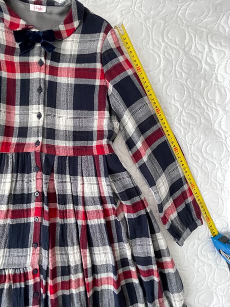 Il gufo - šaty kárované, 140