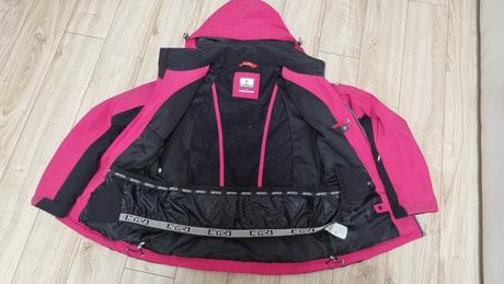 Ruzovo cierna lyziarska bunda, 36