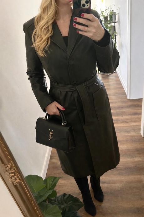 Kabát z pravej kože hennes, m