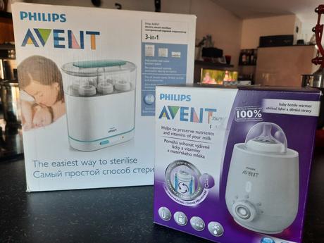Set parný sterilizátor + ohrievač avent philips, avent