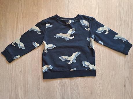 Chlapcenska modra mikina lindex vtaky 104, lindex,98