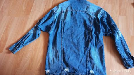 Oversze predĺžená rifľovka, s