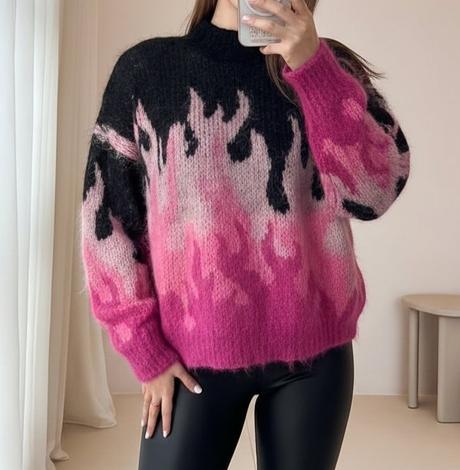 Pink flame sveter veľ.m, m