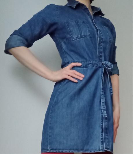 Riflové šaty na zapínanie (už s poštou), xs