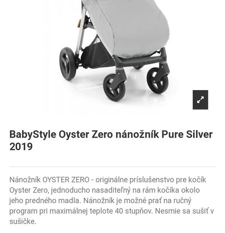 Oyster zero s príslušenstvom, babystyle,babystyle oyster zero