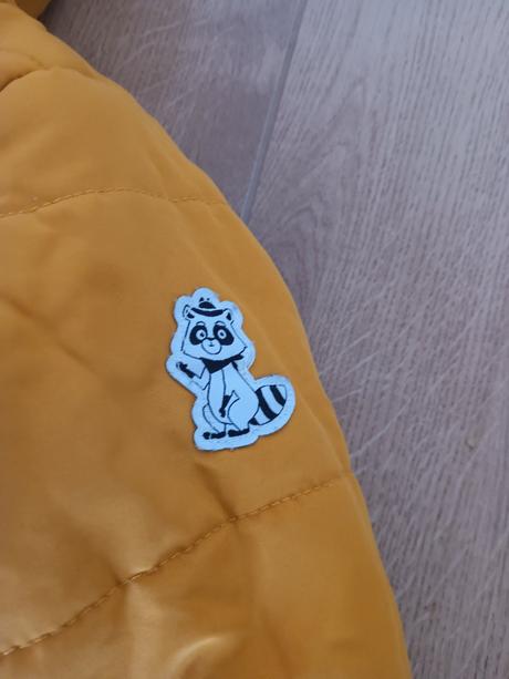 Horčicová bunda zimná podšitá kožušinkou, pepco,98