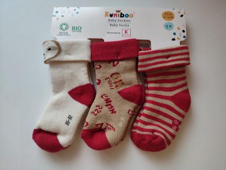 3 páry ponožiek z biobavlny, kuniboo,74 / 80 / 86