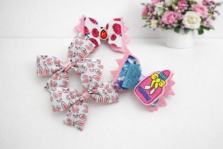 Balíčky mašiel na gumičke/štipce, 