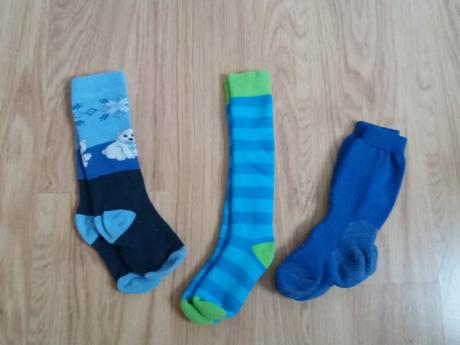 3 lyžiarske podkolienky pre chlapca veľ. 110, 110