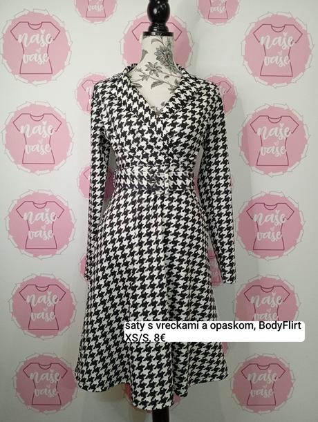 Šaty s vreckami aj s opaskom 34/36, 36