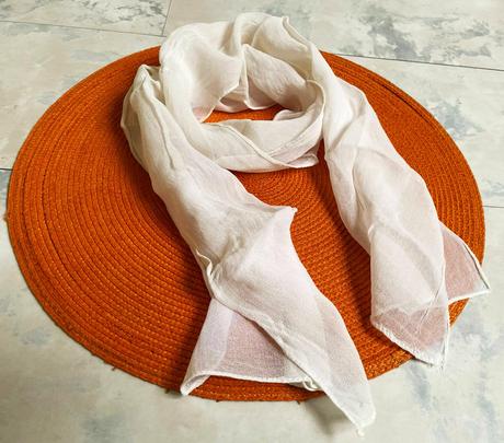 Mušelínová šatka na krk, xl