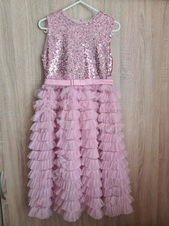 Šaty 10-12 rokov pre štíhle dievča, 