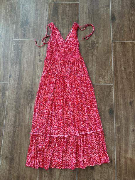 Červene romantické saty, xs