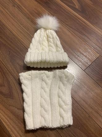 Hand made čiapka + nákrčník 86/92, 92