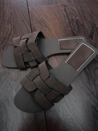 Hnedé šľapky reserved 40, reserved,41