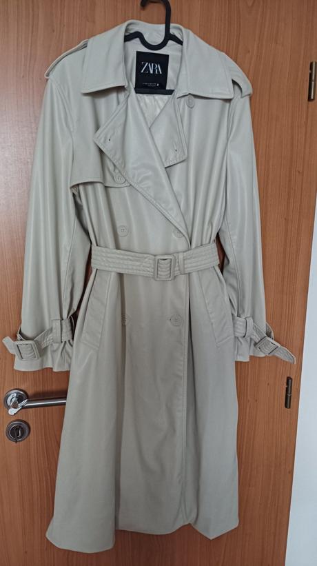 Krásny koženkový kabát zara m, zara,m
