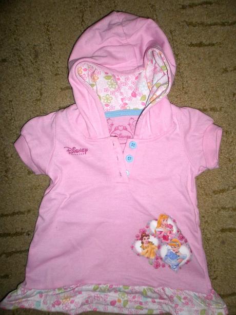Tričko s kapucou princess, disney,74