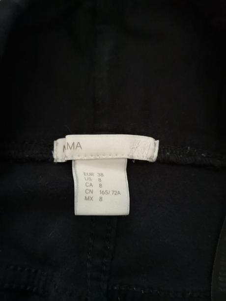 Čierne tehotenské h&m mama nohavice, h&m,m