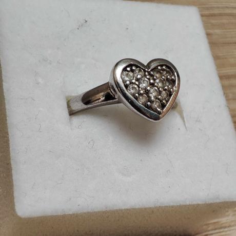 Strieborný prsteň - srdiečko,