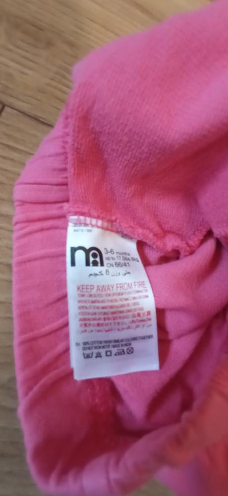 Ružové nohavice pre bábätko 62 (3-6m), 62