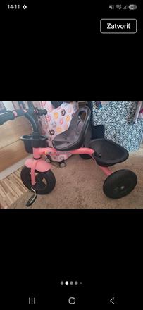 Detsky bicyklik trojkolka s pedálmi,