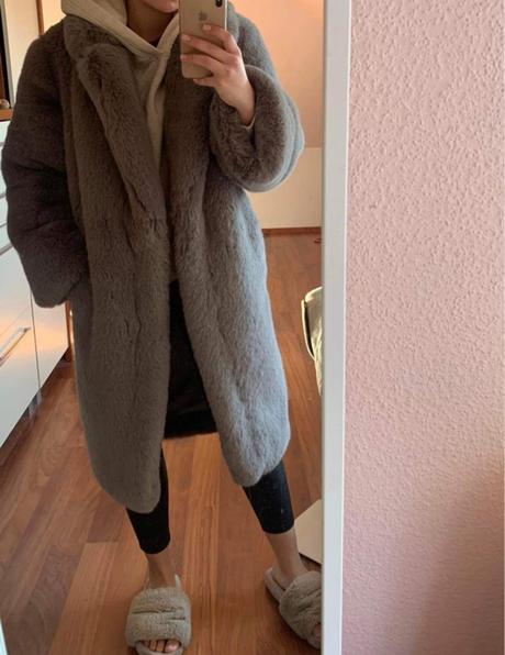 Krasny novy kabat, h&m,xs