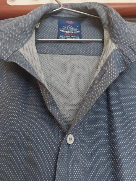 Modrá pánska košeľa adam veľ.45, 45