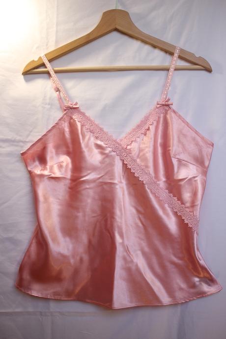 Vintage saténové tielko nut d'étoiles coquette, 42