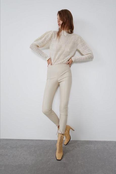 Zara koženkové nohavice, zara,m