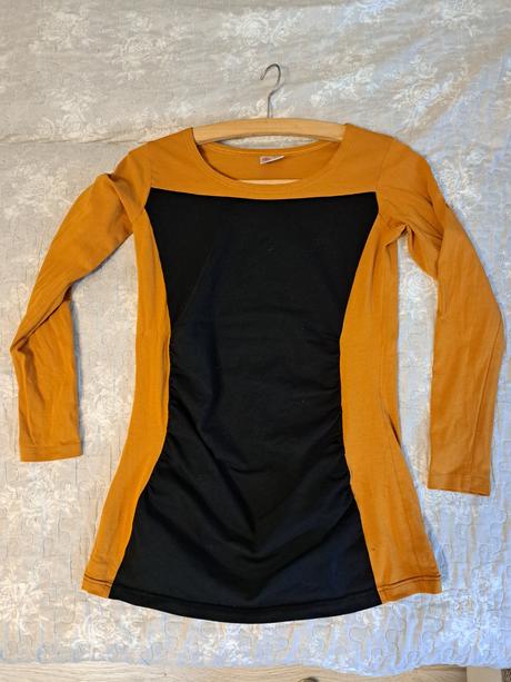 Tehotenské dlhšie tričko s dlhym rukávom, m