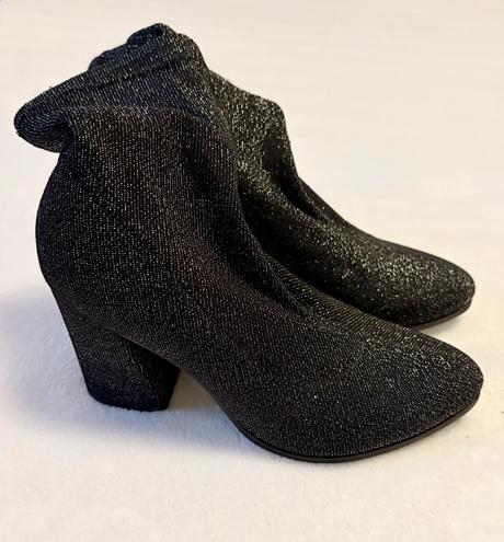 Dámske trblietavé členkové čižmy na hrubom podpätk, 36