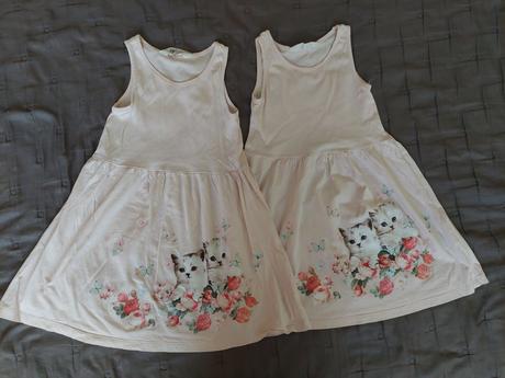 Šaty pre dvojičky hm, h&m,104