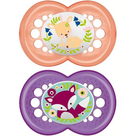 Mam silikónový cumlík original animal 2 ks, 6m+, mam
