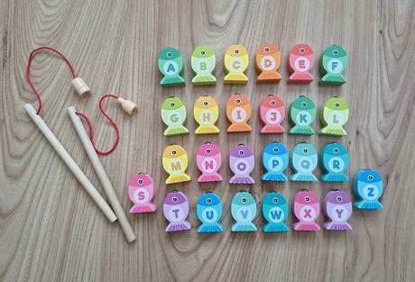 Montessori hra na lovenie rybiek, 