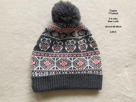 Čiapka 2-4 roky, new look,104