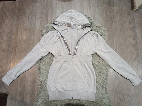 Mikina s trblietavým lemom veľ. s, s