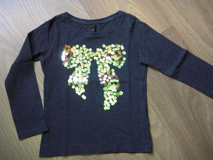 Tričko s flitrovou mašľou, next,110