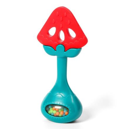 Babyono edukačná hryzátko s hrkálkou zelená, 